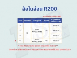 ล้อไนล่อน ล้อเปล่า R200 รับน้ำหนัก 200kg-350kg