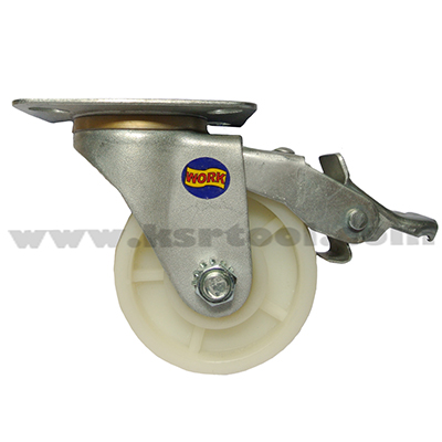 ล้อไนล่อนซิกส์ ขาปั๊ม - ล้อเป็น - เบรก