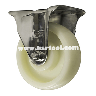 ล้อไนล่อนซิกส์ ขาสแตนเลส - ล้อตาย