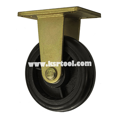 ล้อเหล็กหุ้มยาง ขาเชื่อมหนา R300 - ล้อตาย