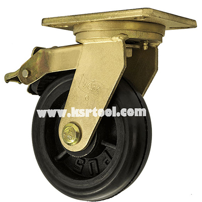 ล้อเหล็กหุ้มยาง ขาเชื่อมหนาพิเศษ R500 - ล้อเป็น - เบรก