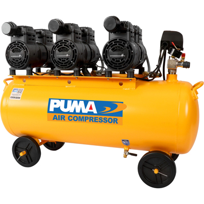 ปั๊มลมเสียงเงียบ ไร้น้ำมัน Oil Free  100 ลิตร